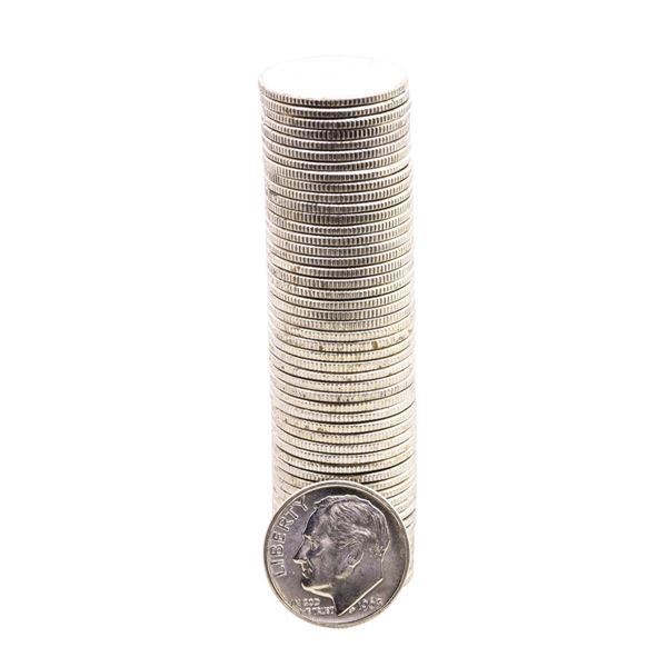 Roll of (50) Brilliant Uncirculated 1963-D Roosevelt Dimes