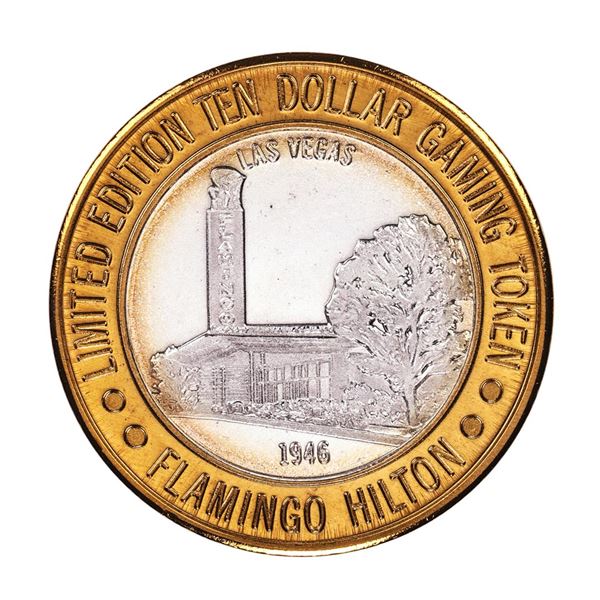 .999 Silver Flamingo Las Vegas Nevada $10 Casino Limited Edition Gaming Token