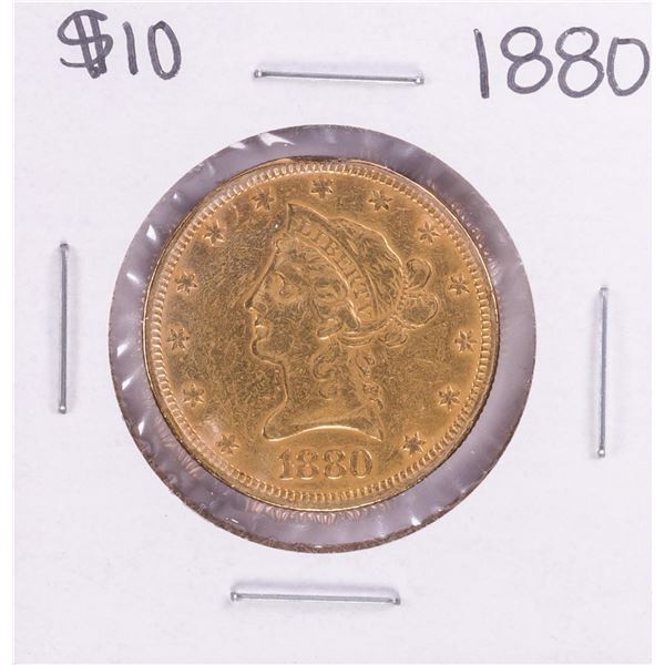 1880 $10 Liberty Head Eagle Gold Coin - Rim Filed