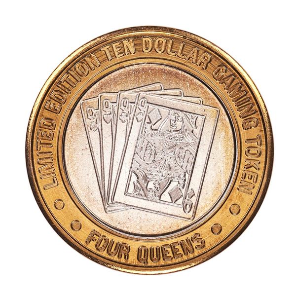 .999 Silver Four Queens Casino Hotel Las Vegas $10 Limited Edition Gaming Token
