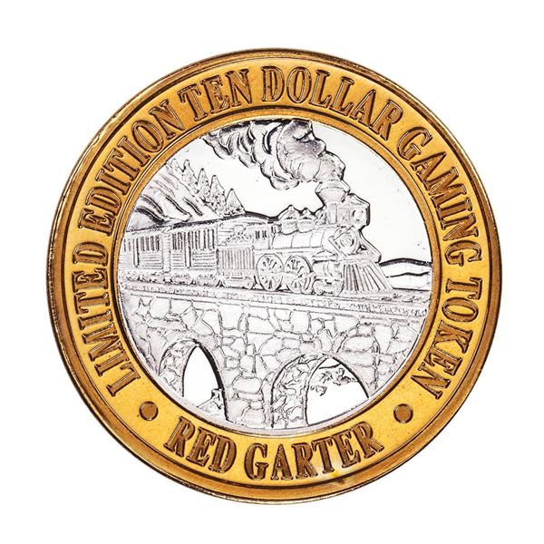 .999 Fine Silver Red Garter Wendover, Nevada $10 Limited Edition Gaming Token