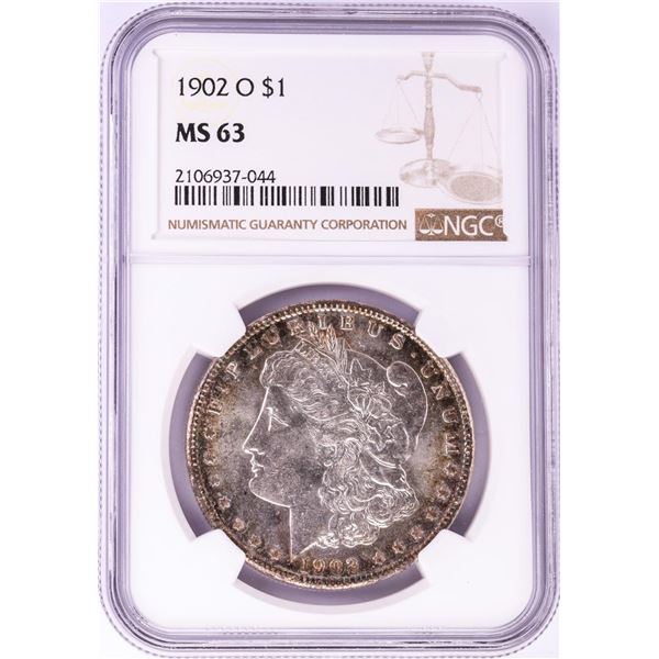 1902-O $1 Morgan Silver Dollar Coin NGC MS63
