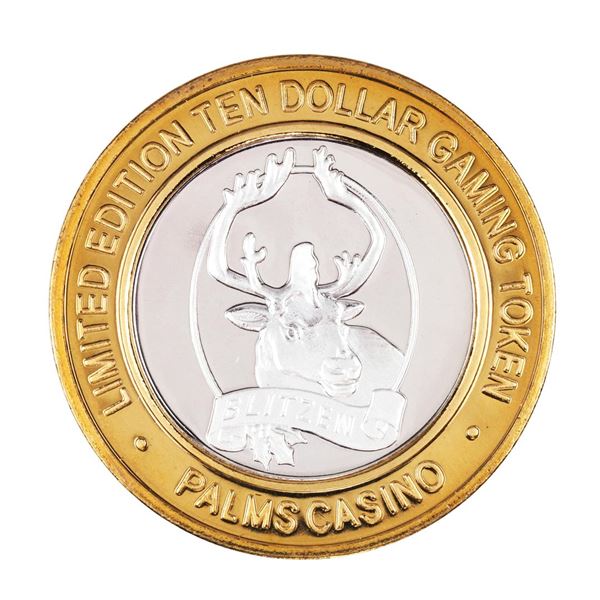 .999 Silver Palms Casino Las Vegas, NV $10 Casino Limited Edition Gaming Token