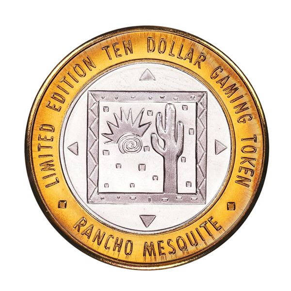 .999 Silver Rancho Mesquite Casino Nevada $10 Casino Limited Edition Gaming Token