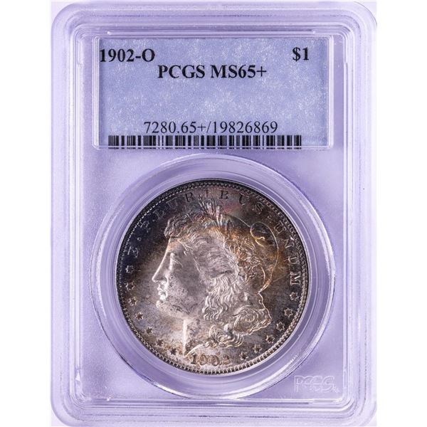 1902-O $1 Morgan Silver Dollar Coin PCGS MS65+ Amazing Toning