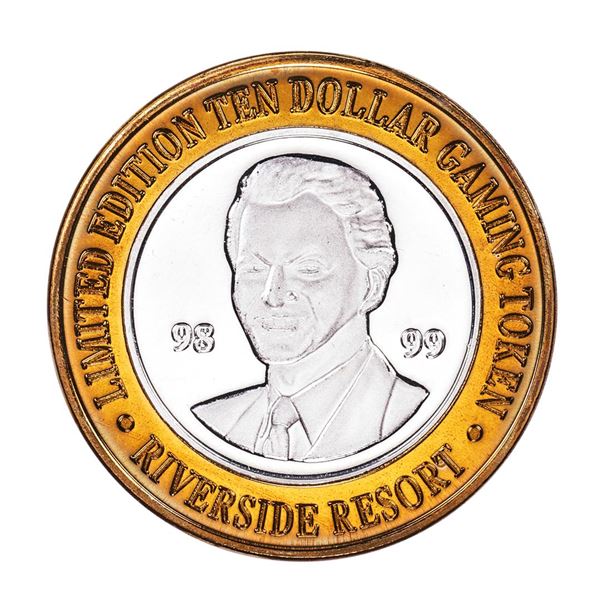 .999 Silver Riverside Resort Hotel & Casino $10 Casino Limited Edition Gaming Token