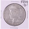 Image 1 : 1934-D $1 Peace Silver Dollar Coin