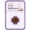Image 1 : 1916 Lincoln Wheat Cent Coin NGC MS62RB