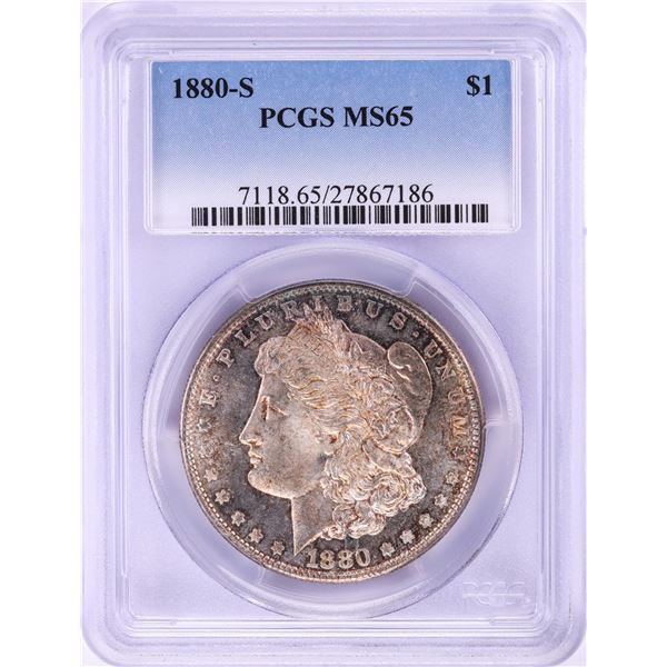 1880-S $1 Morgan Silver Dollar Coin PCGS MS65