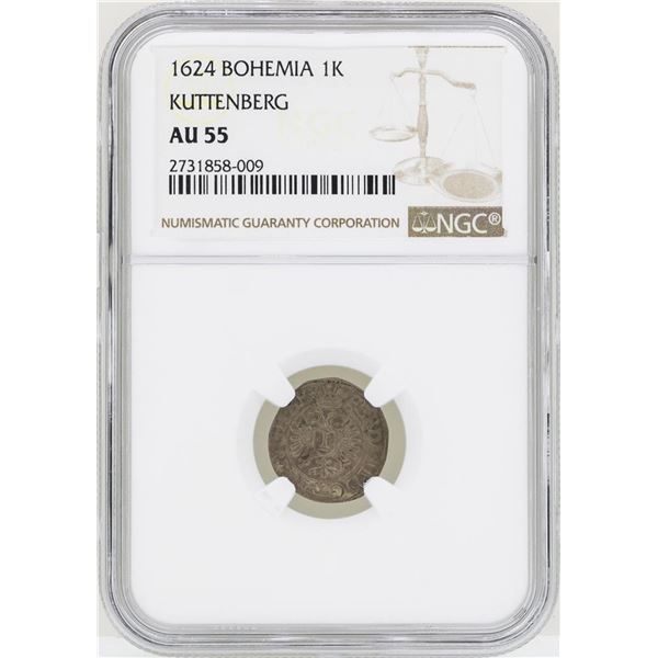 1624 Bohemia 1K Kuttenberg Coin NGC AU55