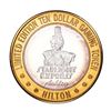Image 1 : .999 Silver Hilton Las Vegas, Nevada $10 Casino Limited Edition Gaming Token