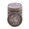 Image 1 : Roll of (21) Mixed Date Barber Dime Coins