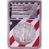 Image 1 : 2018-W $1 Proof American Silver Eagle Coin NGC PF69 Ultra Cameo Congratulations Flag