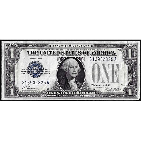 1928A $1 Funnyback Silver Certificate Note
