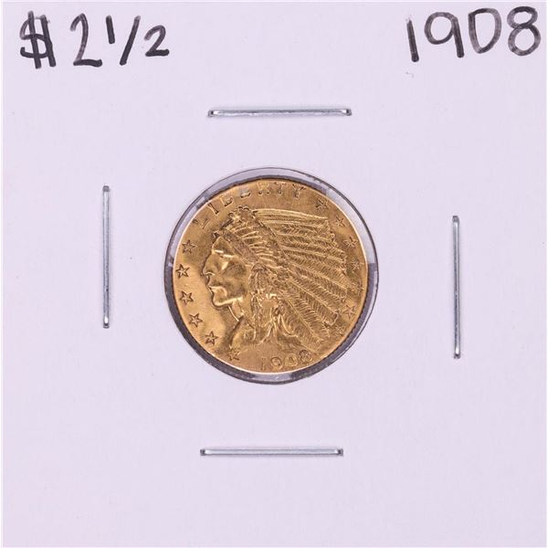 1908 $2 1/2 Indian Head Quarter Eagle Gold Coin