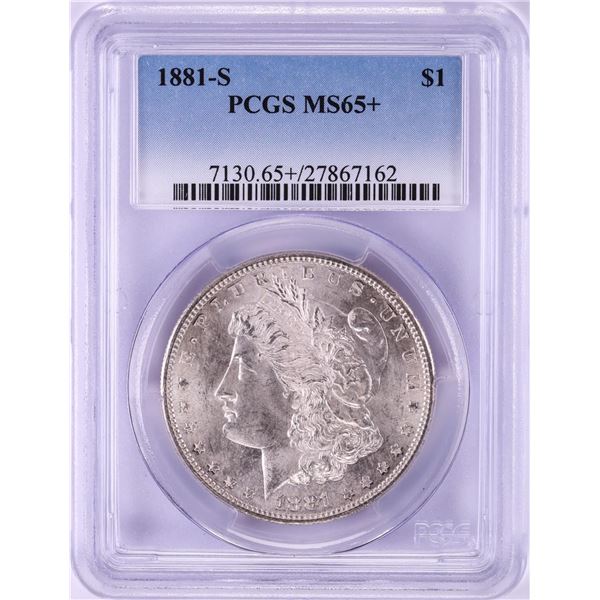 1881-S $1 Morgan Silver Dollar Coin PCGS MS65+