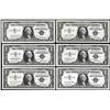 Image 1 : Lot of (6) 1957 $1 Silver Certificate Star Notes