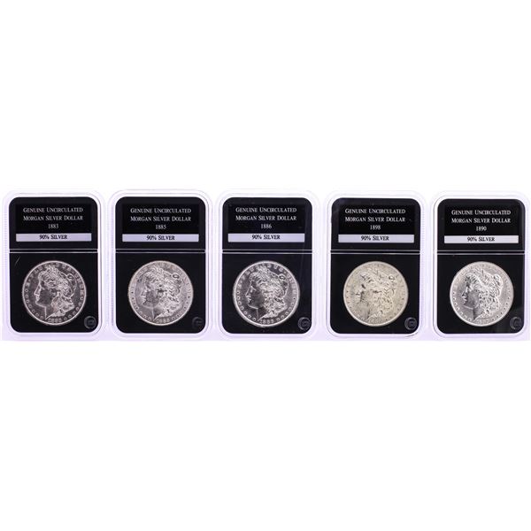 Lot of (5) Uncirculated $1 Morgan Silver Dollar Coins