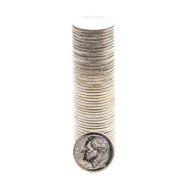 Roll of (50) Brilliant Uncirculated 1963-D Roosevelt Dimes