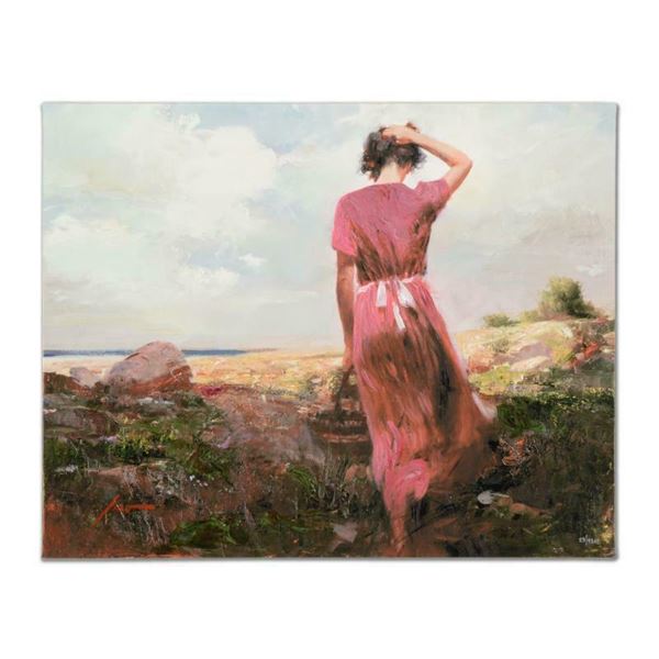 Pino (1939-2010) "Windy Day" Limited Edition Giclee on Canvas