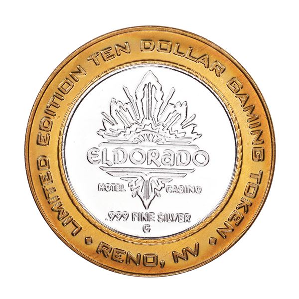 .999 Silver Eldorado Hotel and Casino $10 Casino Gaming Token Limited Edition