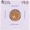 Image 1 : 1915 $2 1/2 Indian Head Quarter Eagle Gold Coin