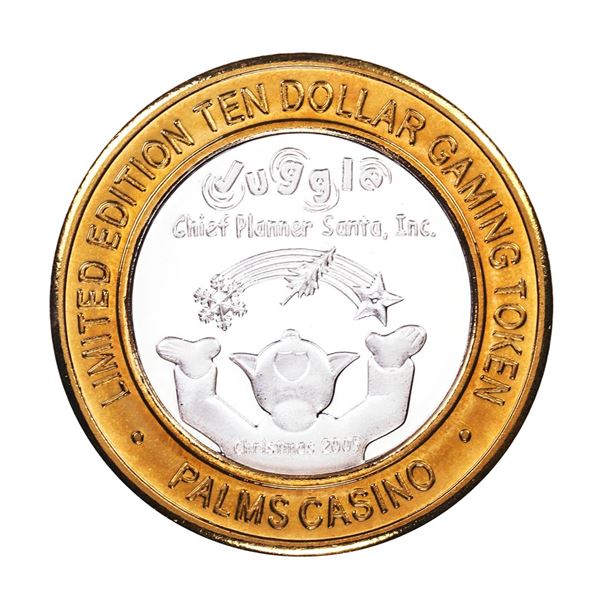 .999 Silver Palms Casino Las Vegas, NV $10 Casino Limited Edition Gaming Token