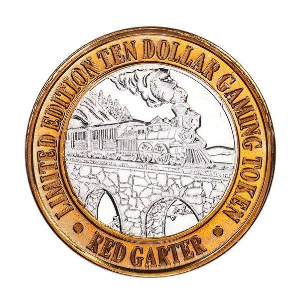 .999 Silver Red Garter Hotel Wendover, NV $10 Casino Limited Edition Gaming Token
