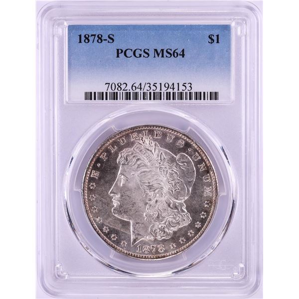 1878-S $1 Morgan Silver Dollar Coin PCGS MS64