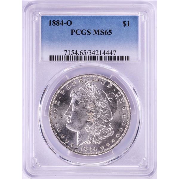 1884-O $1 Morgan Silver Dollar Coin PCGS MS65