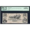 Image 1 : 1862 $1 "Battle Of The Frogs" Windham Bank, CT Obsolete Note PCGS Very Fine 35PPQ