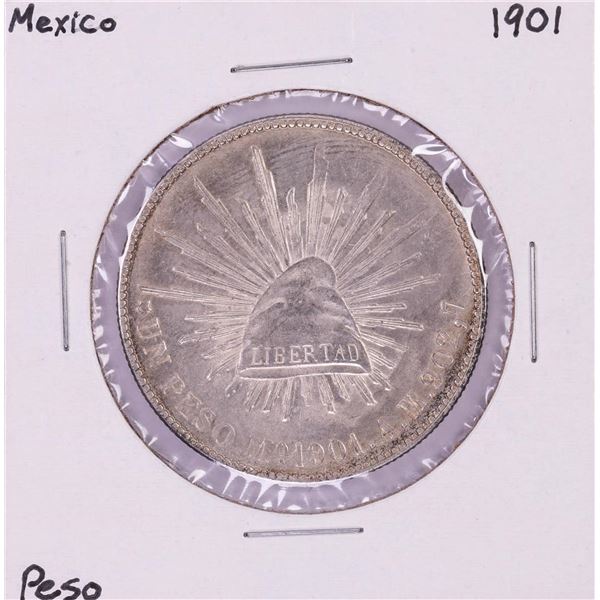 1901 Mexico Un Peso Silver Coin
