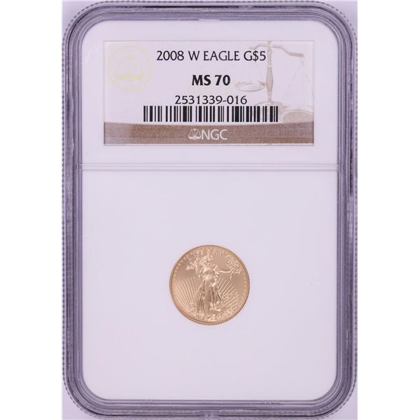 2008-W $5 American Gold Eagle Coin NGC MS70