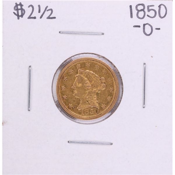1850-O $2 1/2 Liberty Head Quarter Eagle Gold Coin