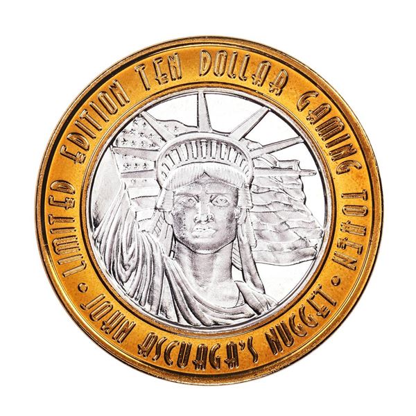 .999 Fine Silver Nugget Casino Sparks, NV $10 Limited Edition Gaming Token