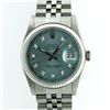 Image 4 : Rolex Mens Stainless Steel Diamond Oyster Perpetual Datejust Wristwatch