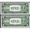 Image 2 : Lot of (2) 1935E $1 Silver Certificate Star Notes