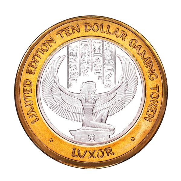 .999 Fine Silver Luxor Las Vegas, Nevada $10 Limited Edition Gaming Token