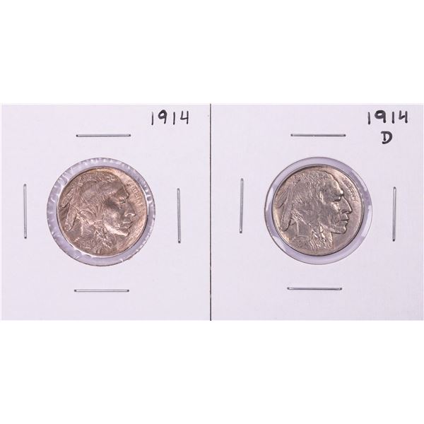 1914 & 1914-D Buffalo Nickel Coins