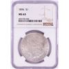 Image 1 : 1896 $1 Morgan Silver Dollar Coin NGC MS63