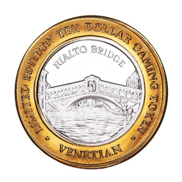 .999 Silver The Venetian Las Vegas Nevada $10 Casino Limited Edition Gaming Token