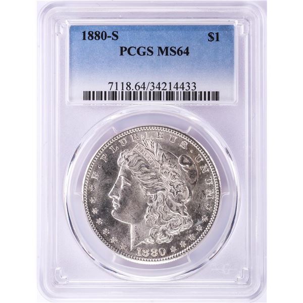 1880-S $1 Morgan Silver Dollar Coin PCGS MS64