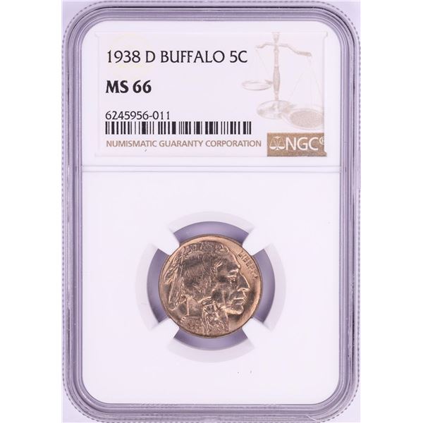1938-D Buffalo Nickel Coin NGC MS66