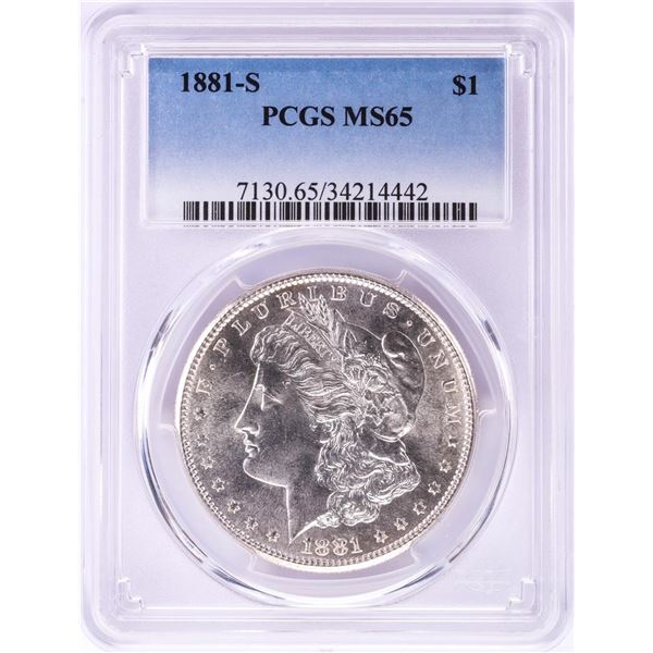 1881-S $1 Morgan Silver Dollar Coin PCGS MS65