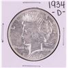 Image 1 : 1934-D $1 Peace Silver Dollar Coin
