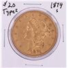 Image 1 : 1874-S Type 2 $20 Liberty Head Double Eagle Gold Coin