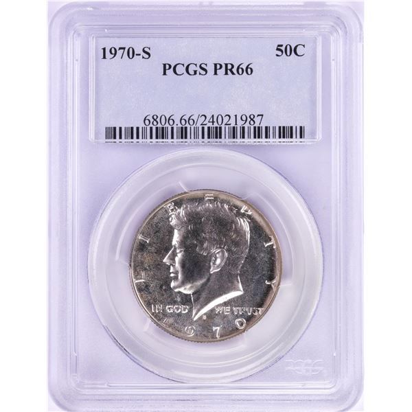 1970-S Proof Kennedy Half Dollar Coin PCGS PR66