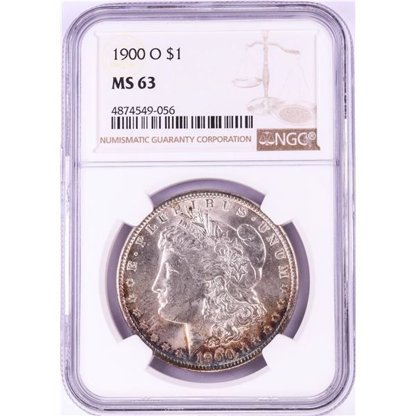 1900-O $1 Morgan Silver Dollar Coin NGC MS63 Nice Toning