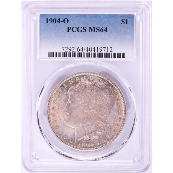 1904-O $1 Morgan Silver Dollar Coin PCGS MS64 Nice Toning