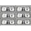 Image 1 : Lot of (6) 1957 $1 Silver Certificate Star Notes